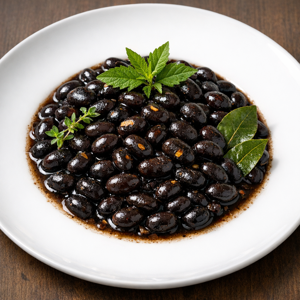 Frijoles Negros de la Olla al Comal con Hierbas de Olor
