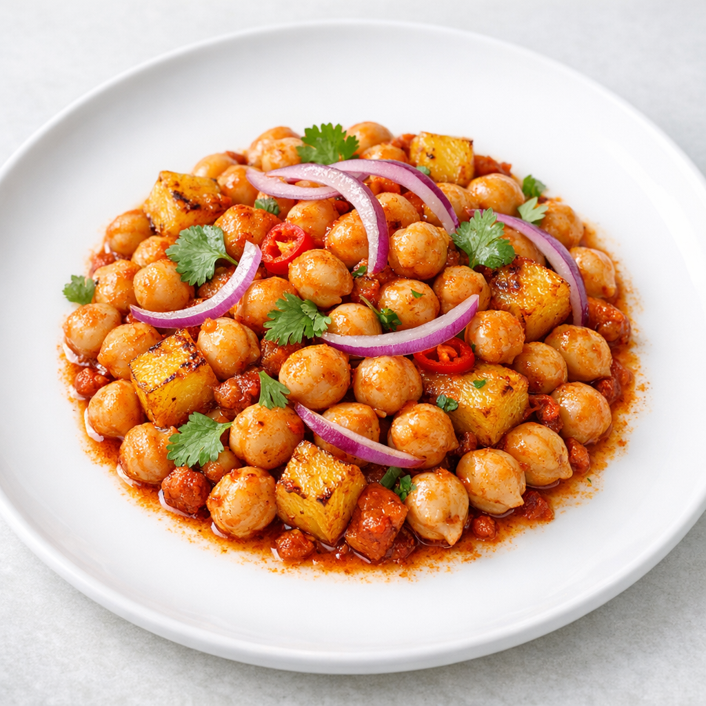 Garbanzos Cocidos al Pastor Ligero con Piña