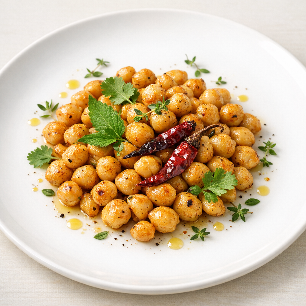Garbanzos de la Olla al Comal con Hierbas de Olor