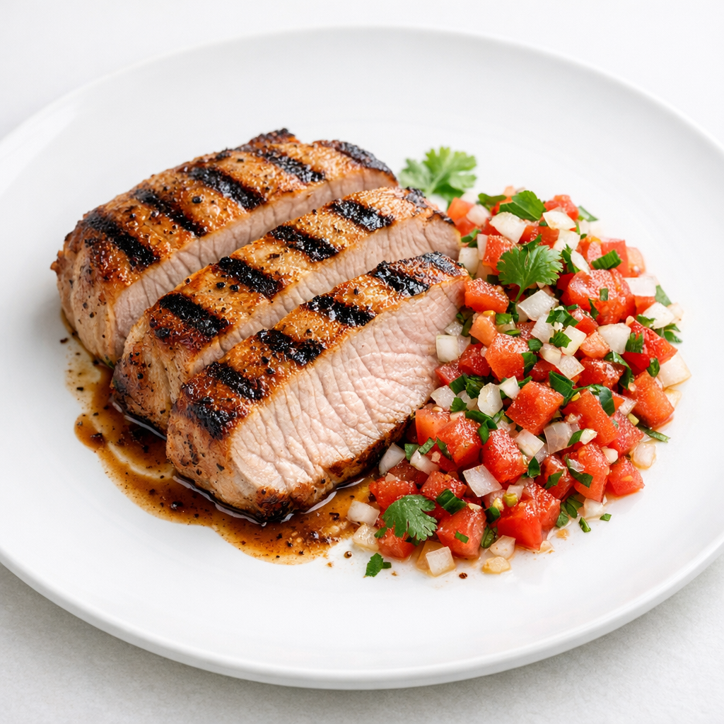 Lomo de Cerdo Magro a la Parrilla con Pico de Gallo