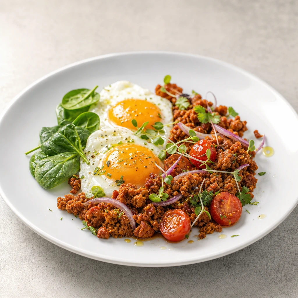 Huevos al Gusto con Chorizo de Soya Magro