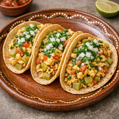 Tacos de Guisado Ligeros de Chayote con Huevo