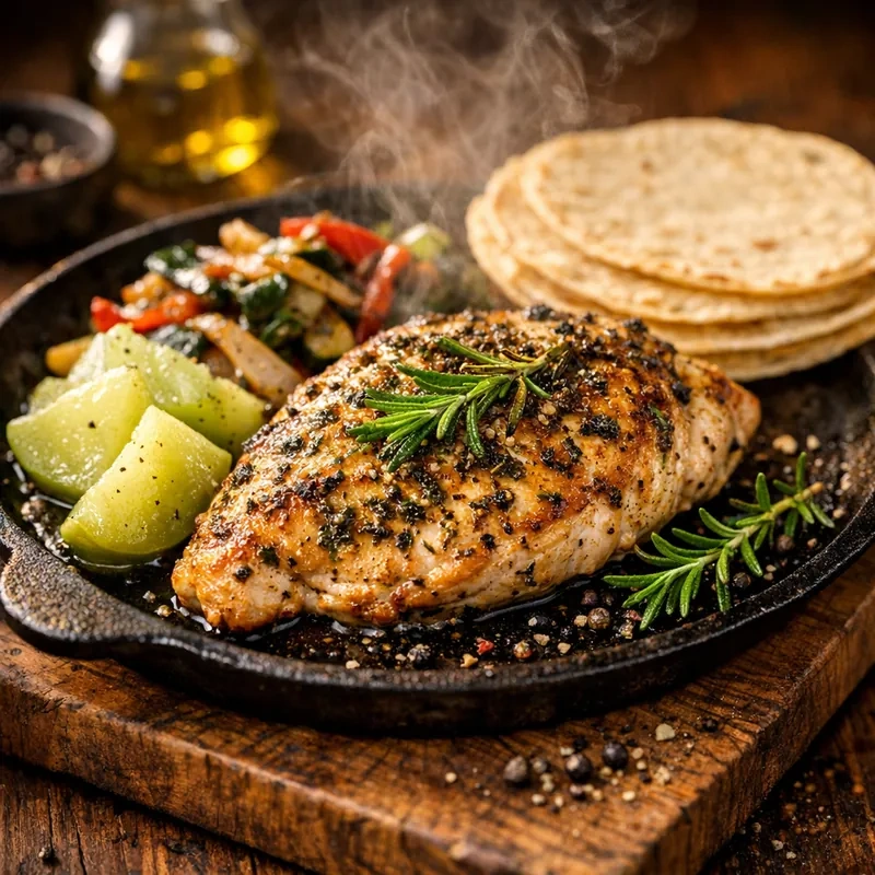 Pechuga de Pollo a las Hierbas Mexicanas al Comal
