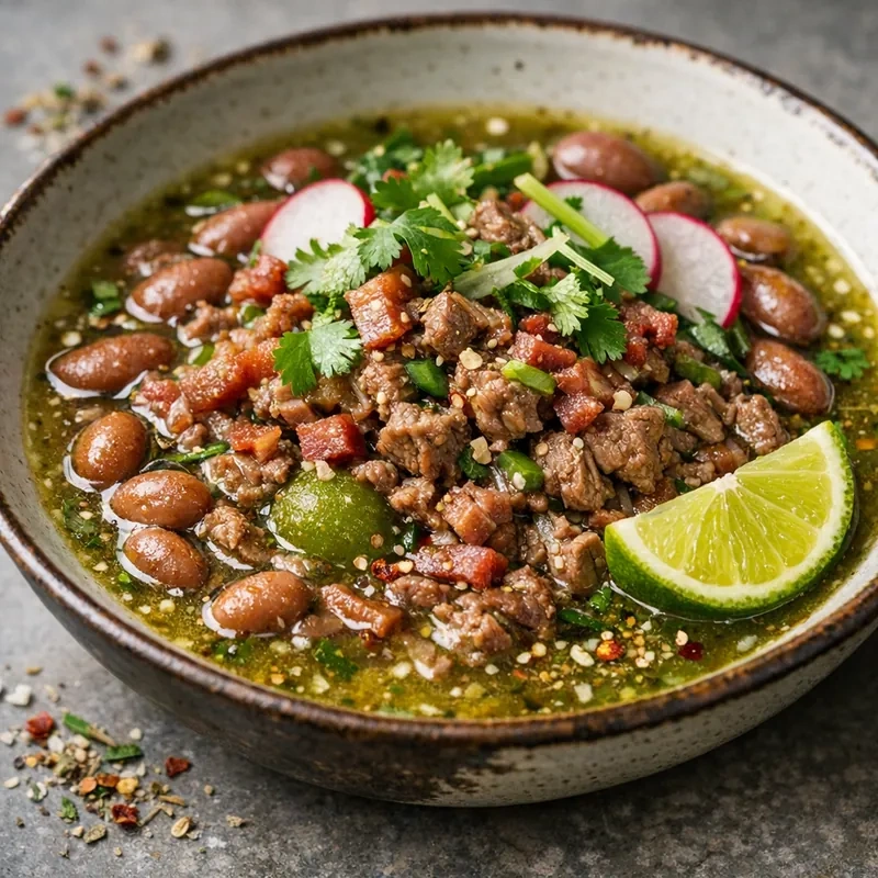 Carne en Su Jugo estilo Jalisco con Frijoles de la Olla