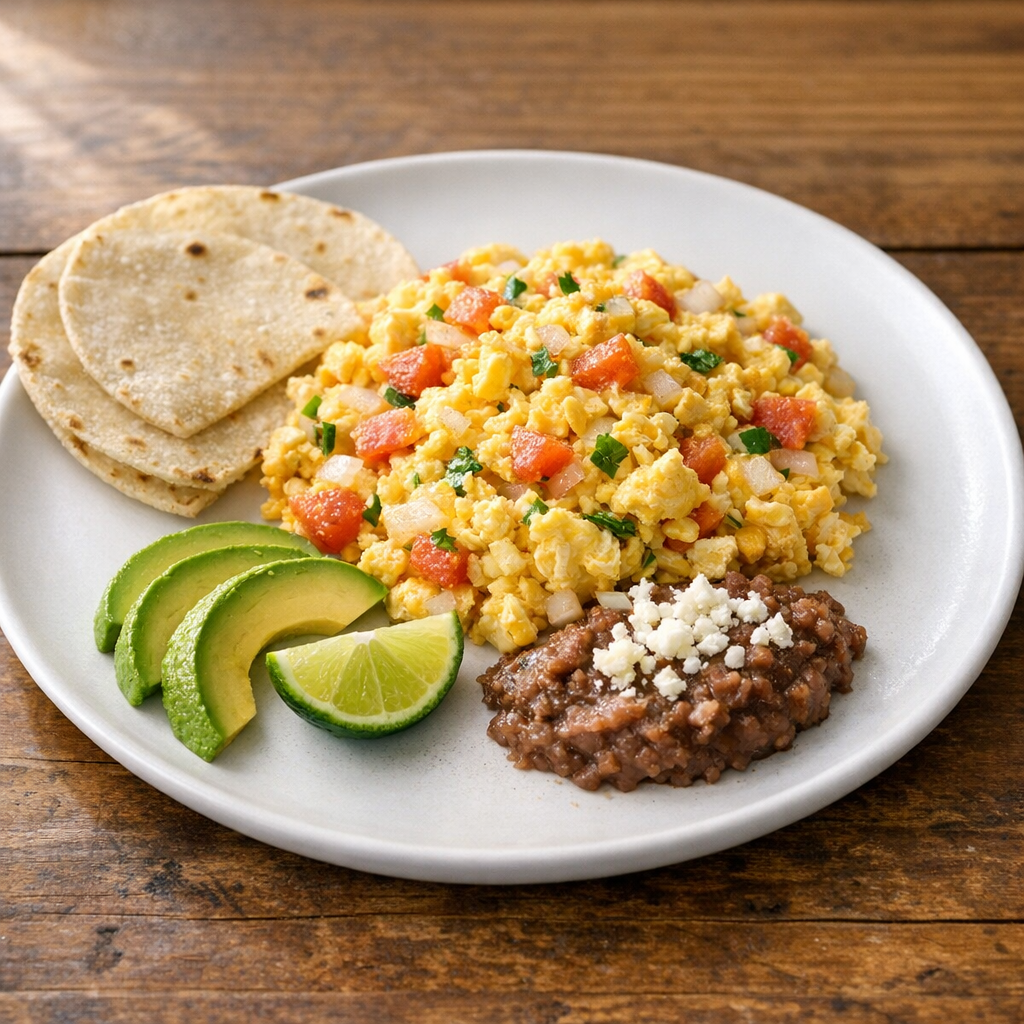 Huevos a la Mexicana Suaves sin Chile