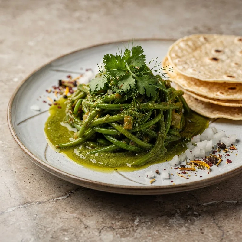 Verdolagas Guisadas en Salsa de Tomate Verde