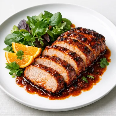 Lomo de Cerdo Adobado al Comal con Naranja