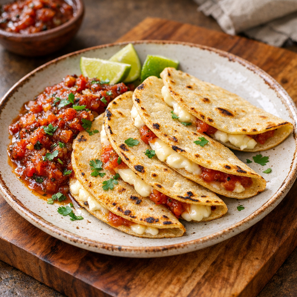 Quesadillas de Maíz al Comal con Panela
