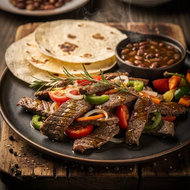 Bistec a la Mexicana con Chile Serrano