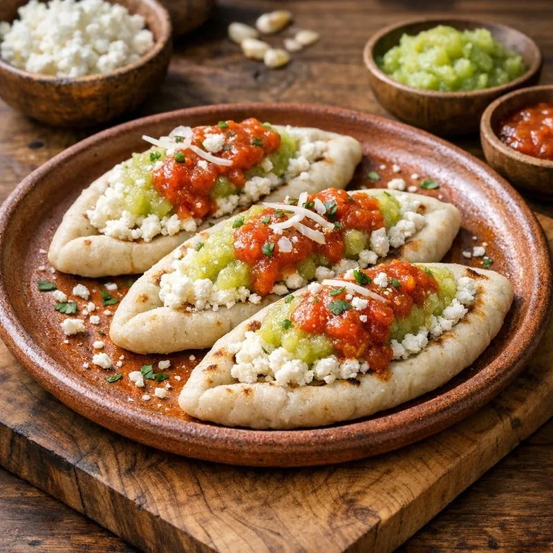 Tlacoyos Suaves de Maíz Blanco con Requesón