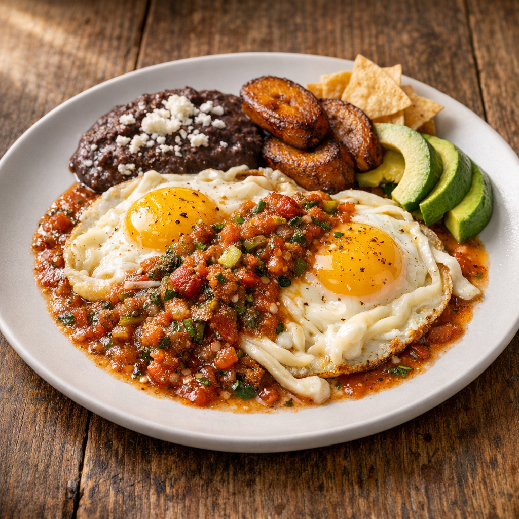 Huevos Oaxaqueños con Queso Oaxaca y Salsa Martajada
