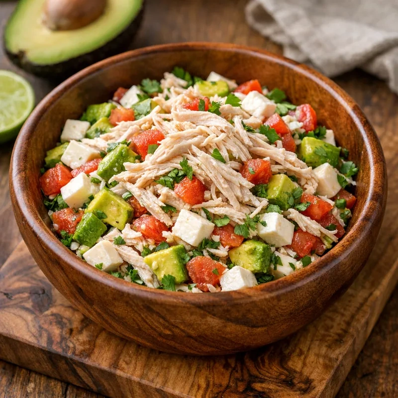 Salpicón Suave de Pechuga de Pavo con Aguacate