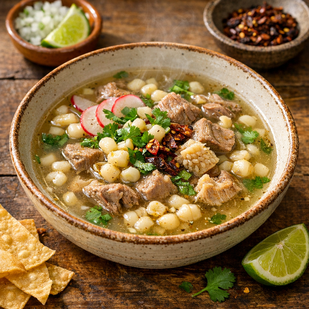 Menudo Oaxaqueño Clarificado con Maíz