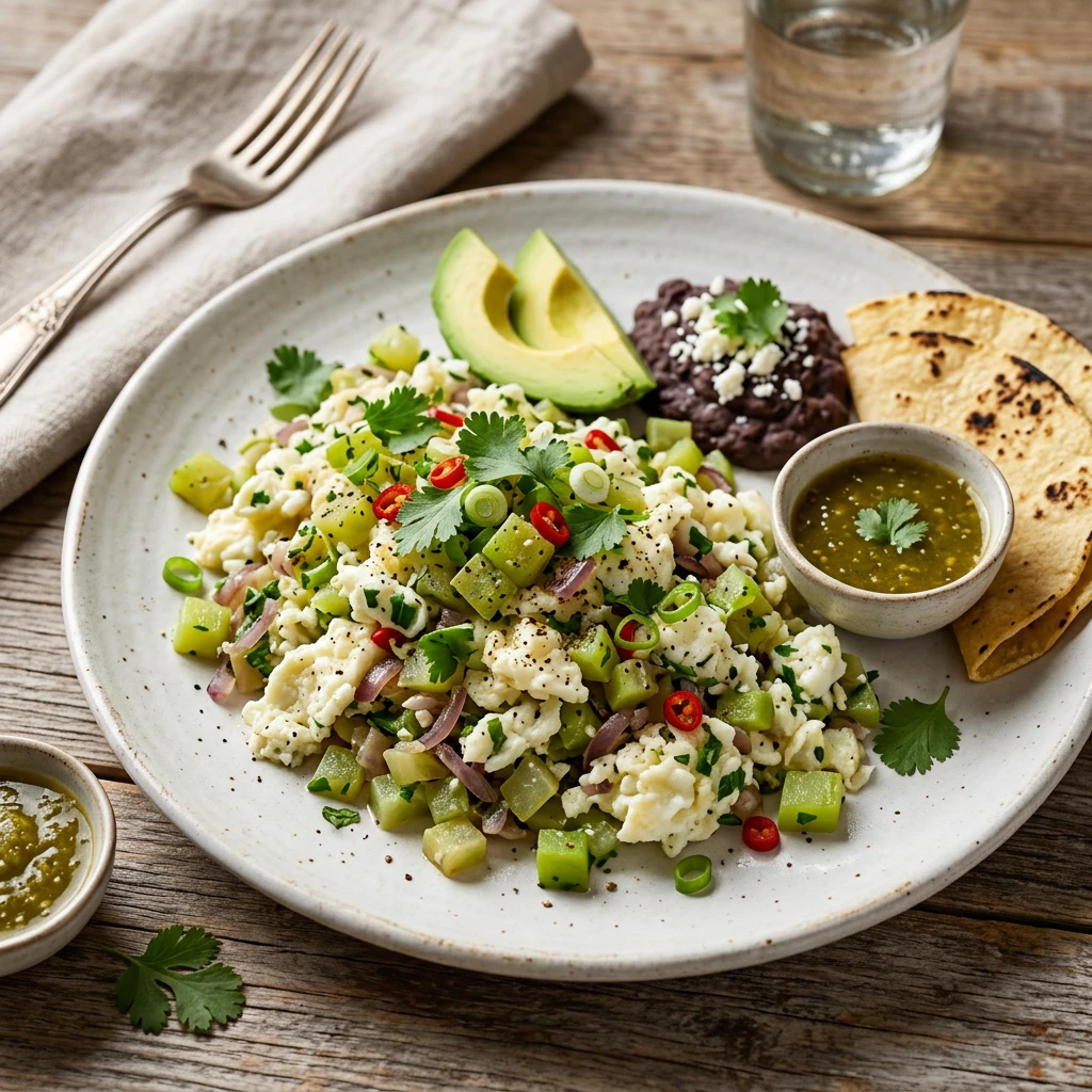 Huevitos Revueltos de Claras con Chayote