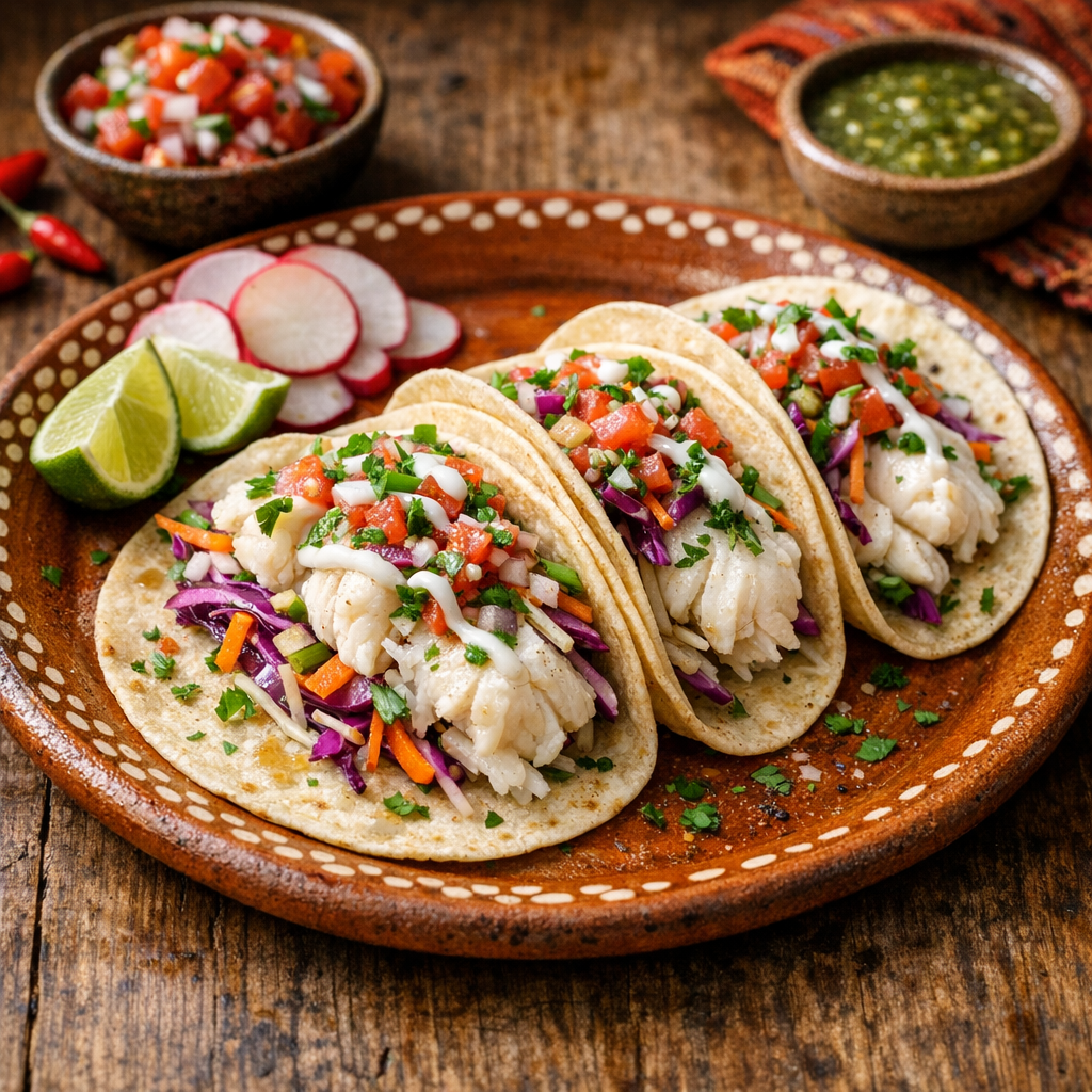 Tacos Suaves de Pescado al Vapor en Tortilla