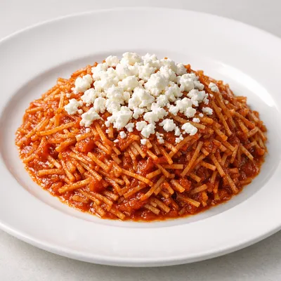 Sopita de Fideo Seco al Jitomate con Requesón