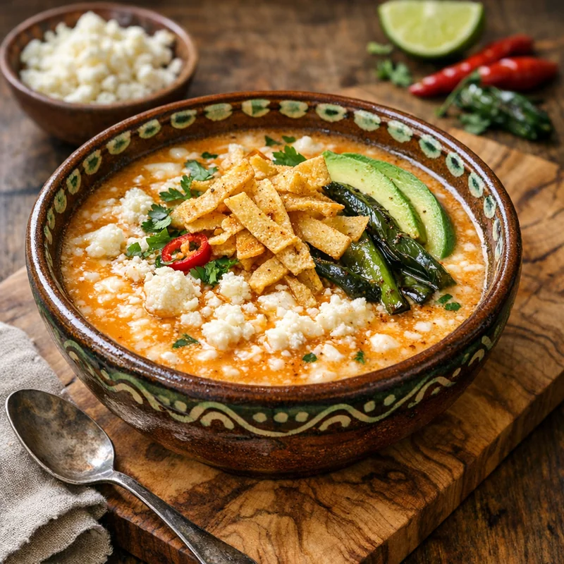 Sopa de Queso Cotija Zacatecana